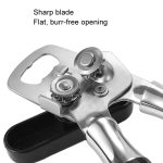 Edelstahl-Dosenöffner, multifunktionaler Flaschenöffner für die Küche, Aluminum Handle, Wood Handle – Bild 6
