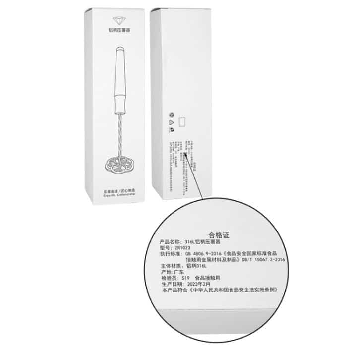 Kartoffelstampfer aus Edelstahl 316L, verdickte Taro-Stampfgeräte, Aluminum Handle, Wooden Handle – Bild 9