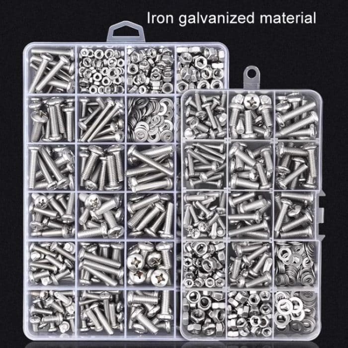 Schrauben, Muttern, Unterlegscheiben, selbstschneidendes Schraubenset, Set B 18 Types 15 Cells, Set C 24 Types 24 Cells, Set D 24 Types 24 Cells, Set E 13 Types 10 Cells, Set F 11 Types 15 Cells, Set G 10 Types 10 Cells – Bild 2