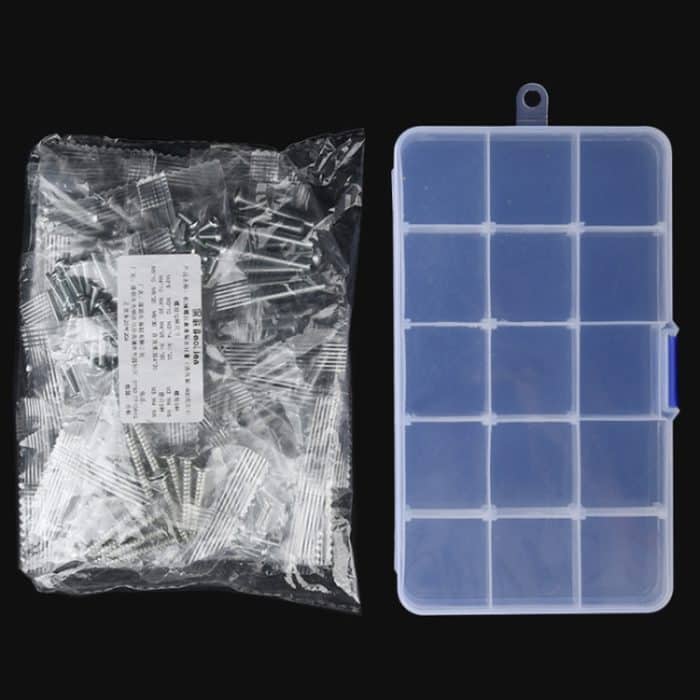 Schrauben, Muttern, Unterlegscheiben, selbstschneidendes Schraubenset, Set B 18 Types 15 Cells, Set C 24 Types 24 Cells, Set D 24 Types 24 Cells, Set E 13 Types 10 Cells, Set F 11 Types 15 Cells, Set G 10 Types 10 Cells – Bild 6