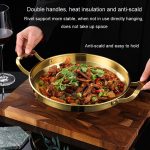 Verdickte Edelstahl-Doppelohrpfanne, Meeresfrüchte-Reispfanne, Brathähnchentablett, 22cm Silver, 24cm Silver, 26cm Silver, 28cm Silver, 30cm Silver, 22cm Golden, 24cm Golden, 26cm Golden, 28cm Golden, 30cm Golden – Bild 8