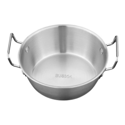 304 Edelstahl verdickte Doppelohr-Suppenschüssel Snackschüssel Fried Chicken Bowl, 12cm, 13cm, 14cm, 17cm