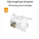 1000 Stück/Packung, 2-polig, vergoldet, 4P4C, Telefon-Kristallköpfe, 4-adriger Hörer-Kabelstecker – Bild 4