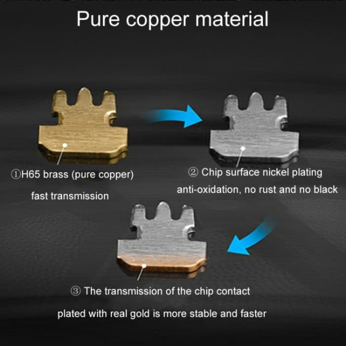 1000 Stück/Packung, 2-polig, vergoldet, 4P4C, Telefon-Kristallköpfe, 4-adriger Hörer-Kabelstecker – Bild 5