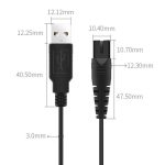 1,25 m für Rasierer/Wassernachfüllgerät USB TTo 8-Figure Tail Ladekabel Netzkabel – Bild 3