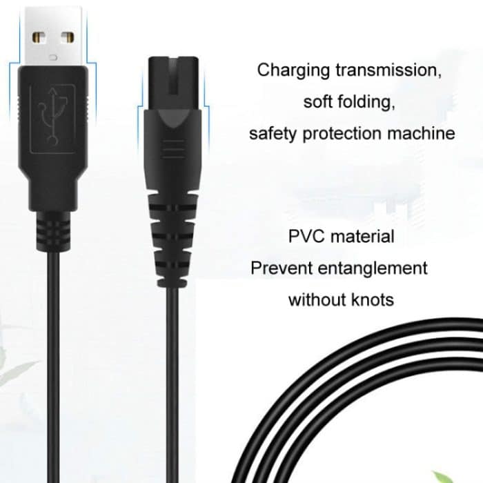 1,25 m für Rasierer/Wassernachfüllgerät USB TTo 8-Figure Tail Ladekabel Netzkabel – Bild 6