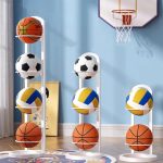 Basketball-Aufbewahrungsregal, Volleyball-Ständerhalter, 2 Layers White, 2 Layers Black, 3 Layers Black, 3 Layers White, 4 Layers White, 4 Layers Black – Bild 2