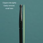 Nasenhaarschere für Männer, runde Spitze, Nasenhaartrimmer, manuelle Trimmschere, Deep Black, Bright Silver – Bild 7