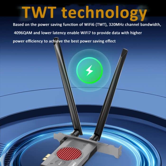 COMFAST BE200MAX 8774 Mbit/s WiFi7-Netzwerkkarte Bluetooth 5.4 Tri-Band PCIE WiFi-Empfänger – Bild 12