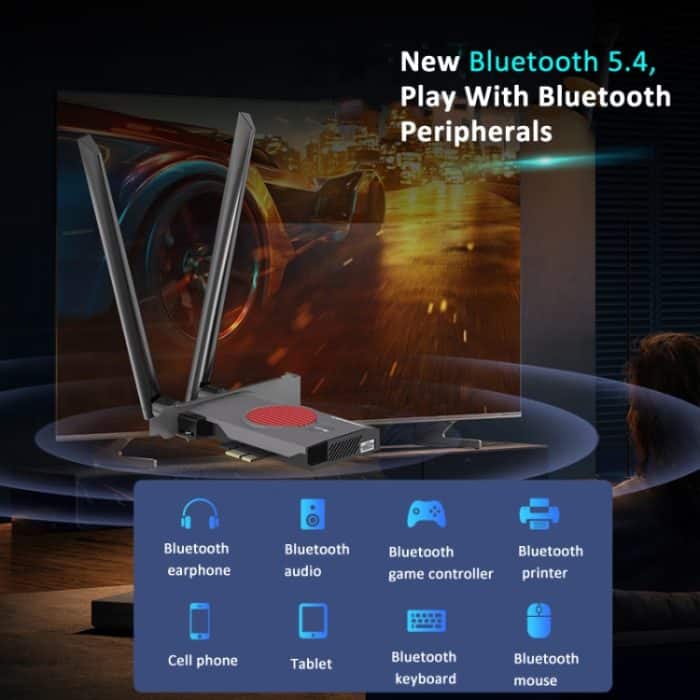 COMFAST BE200MAX 8774 Mbit/s WiFi7-Netzwerkkarte Bluetooth 5.4 Tri-Band PCIE WiFi-Empfänger – Bild 8