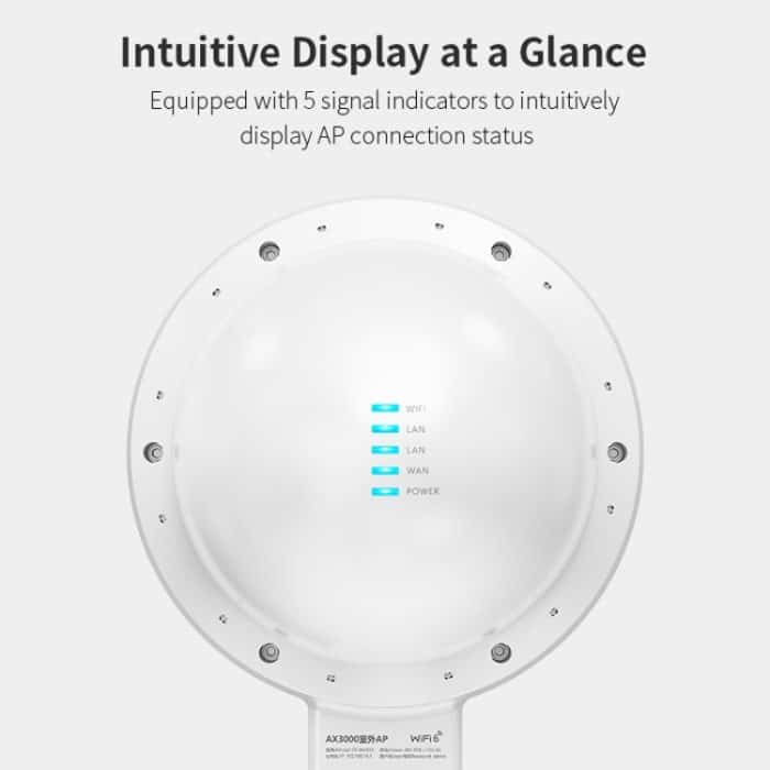 COMFAST WA933 Wi-Fi6 3000 Mbit/s Outdoor-Access Point, wasserdichter Dualband-WLAN-Router, unterstützt VLAN, WA933 EU, WA933 US, WA933 UK – Bild 11