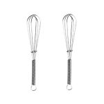 2 Stück Haushalts-Handfederschläger aus Edelstahl, Mini-Schneebesen, 5 inch, 7 inch, 8 inch, 10 inch, 12 inch