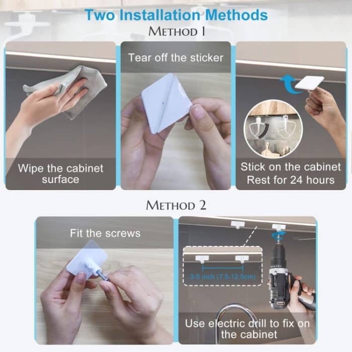 Für KitchenAid-Mixer, 2 Aufsätze, Halter, Aufbewahrungshaken, Zubehör-Organizer – Bild 7