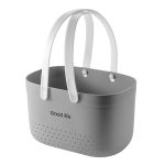 Tragbarer Waschkorb aus Silikon für Badezimmer, Abfluss, Duschregal