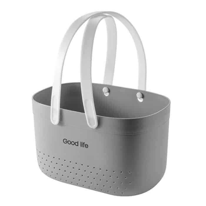 Tragbarer Waschkorb aus Silikon für Badezimmer, Abfluss, Duschregal – Bild 1