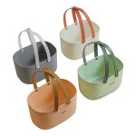 Tragbarer Waschkorb aus Silikon für Badezimmer, Abfluss, Duschregal – Bild 2