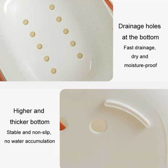 Tragbarer Waschkorb aus Silikon für Badezimmer, Abfluss, Duschregal – Bild 4