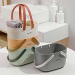 Tragbarer Waschkorb aus Silikon für Badezimmer, Abfluss, Duschregal – Bild 7