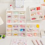 Transparent Desktop Kleine Objekte Fach Schublade Organizer Haar Zubehör Lagerung Fall, 9 Grids White, 9 Grids Rose, 9 Grids Pink, 6 Grids White, 6 Grids Rose, 6 Grids Pink – Bild 4
