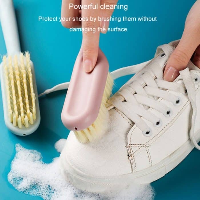 Haushalts-Schuhbürste mit langem Griff, aufhängbar, multifunktionale Reinigungsbürste mit weichen Borsten – Bild 7