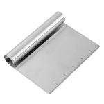 Küchen-Nudelschaber aus Edelstahl, Mehlschaufel mit Skala