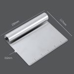 Küchen-Nudelschaber aus Edelstahl, Mehlschaufel mit Skala – Bild 2