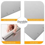 Küchen-Nudelschaber aus Edelstahl, Mehlschaufel mit Skala – Bild 3