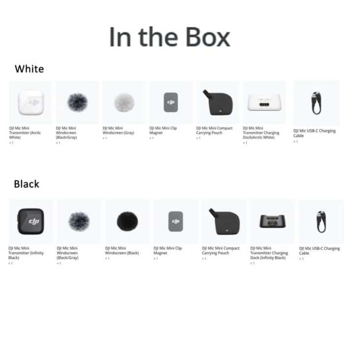 Original DJI Mic Mini-Sender, Transmitter(Black), Transmitter(White) – Bild 7