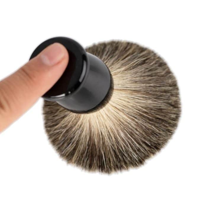 3 teile/satz Männer Schaum Manuelle Holzgriff Bart Pinsel Set, Nylon Wool Black, Nylon Wool Silver, Badger Hair Silver, Badger Hair Black – Bild 3