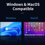 13,3-Zoll-FHD-Dreifachmonitor IPS-Dual-Bildschirme für Laptop USB-C / Typ-C Unterstützt Windows / Mac / Android, EU Plug, US Plug, UK Plug, AU Plug – Bild 3