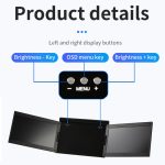 13,3-Zoll-FHD-Dreifachmonitor IPS-Dual-Bildschirme für Laptop USB-C / Typ-C Unterstützt Windows / Mac / Android, EU Plug, US Plug, UK Plug, AU Plug – Bild 5