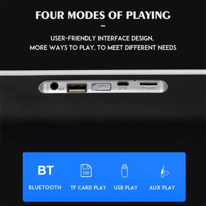 NBY 6690 TWS Couplet FM Multifunktionaler Desktop-Plug-in-Karten-Bluetooth-Lautsprecher – Bild 11