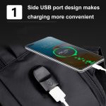 Erweiterbarer wasserdichter Business-Laptop-Rucksack mit USB-Anschluss – Bild 6