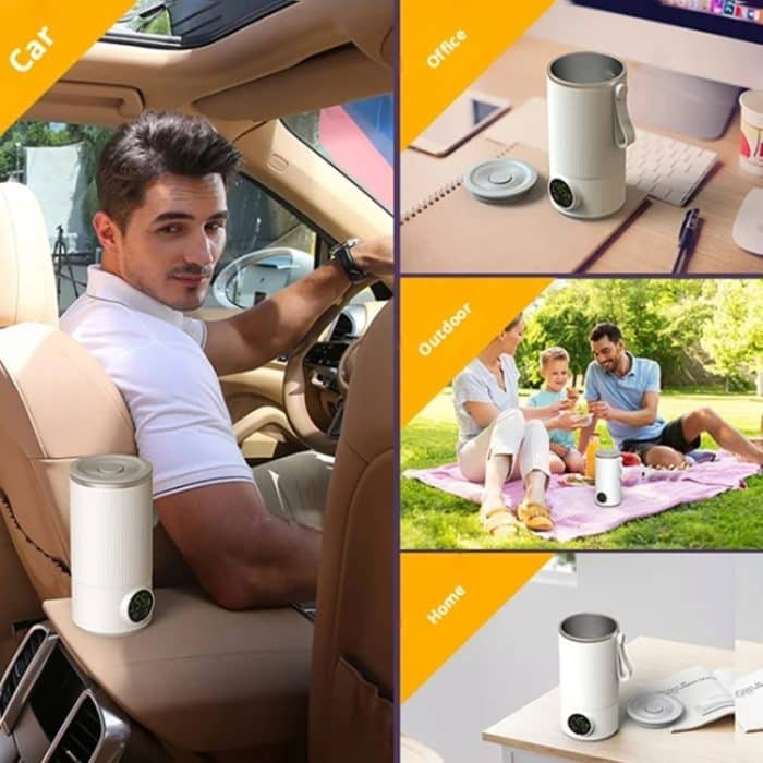 Kabelloser Milchwärmer, Heizmixbecher für die Zubereitung von Kaffee/Müsli/Medizin – Bild 12