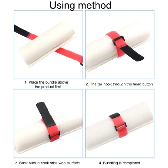 10 Stück Nylon-Kabelaufbewahrungsband mit umgekehrter Schnalle, fester Verpackungsgurt, Red 20 x 150mm, Red 20 x 200mm, Red 20 x 300mm, Red 25 x 200mm, Red 25 x 300mm, Red 25 x 400mm, Blue 20 x 150mm, Blue 20 x 200mm, Blue 20 x 300mm, Blue 25 x 200mm... – Bild 4
