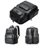 Bopai 61-17311 Erstschichtiger Laptop-Rucksack aus Rindsleder mit großem Fassungsvermögen und USB+Typ-C-Anschluss, 61-17311 – Bild 2