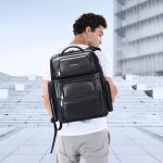 Bopai 61-17311 Erstschichtiger Laptop-Rucksack aus Rindsleder mit großem Fassungsvermögen und USB+Typ-C-Anschluss, 61-17311 – Bild 11