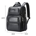 Bopai 61-17311 Erstschichtiger Laptop-Rucksack aus Rindsleder mit großem Fassungsvermögen und USB+Typ-C-Anschluss, 61-17311 – Bild 3