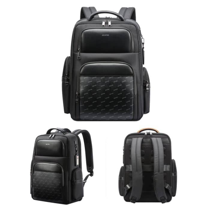 Bopai 61-91911 Wasserdichter Business-Laptop-Rucksack mit großer Kapazität und USB+Typ-C-Anschluss, 61-91911 – Bild 2
