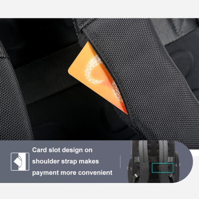 Bopai 61-91911 Wasserdichter Business-Laptop-Rucksack mit großer Kapazität und USB+Typ-C-Anschluss, 61-91911 – Bild 5