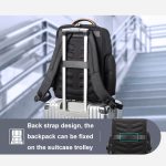 Bopai 61-91911 Wasserdichter Business-Laptop-Rucksack mit großer Kapazität und USB+Typ-C-Anschluss, 61-91911 – Bild 6