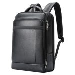 Bopai 61-120761 Erstschichtiger Business-Laptop-Rucksack aus Rindsleder mit großem Fassungsvermögen und USB+Typ-C-Anschluss, 61-120761