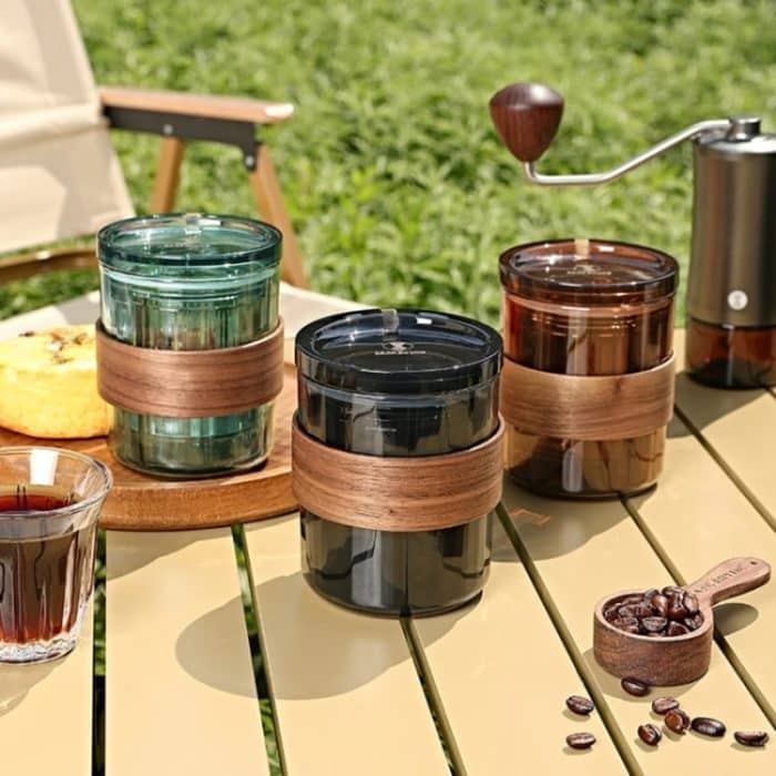 3-in-1-Kaffeemaschine mit Filterbecher für Camping, Reisen, Büro, Gradient Black, Aqua Green, Coffee, With Bag Gradient Black, With Bag Aqua Green, With Bag Brown – Bild 2