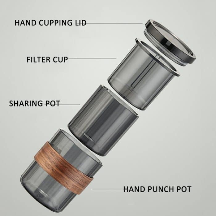 3-in-1-Kaffeemaschine mit Filterbecher für Camping, Reisen, Büro, Gradient Black, Aqua Green, Coffee, With Bag Gradient Black, With Bag Aqua Green, With Bag Brown – Bild 3