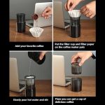 3-in-1-Kaffeemaschine mit Filterbecher für Camping, Reisen, Büro, Gradient Black, Aqua Green, Coffee, With Bag Gradient Black, With Bag Aqua Green, With Bag Brown – Bild 7