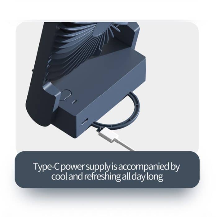 HX-123 USB-Aufladung, wandmontierter, zusammenklappbarer, dünner und leichter kleiner Desktop-Lüfter – Bild 3