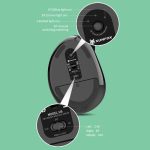 XUNSVFOX H5 Aufrechte vertikale Dual-Mode-Maus, wiederaufladbare kabellose Business-Büro-Maus – Bild 4