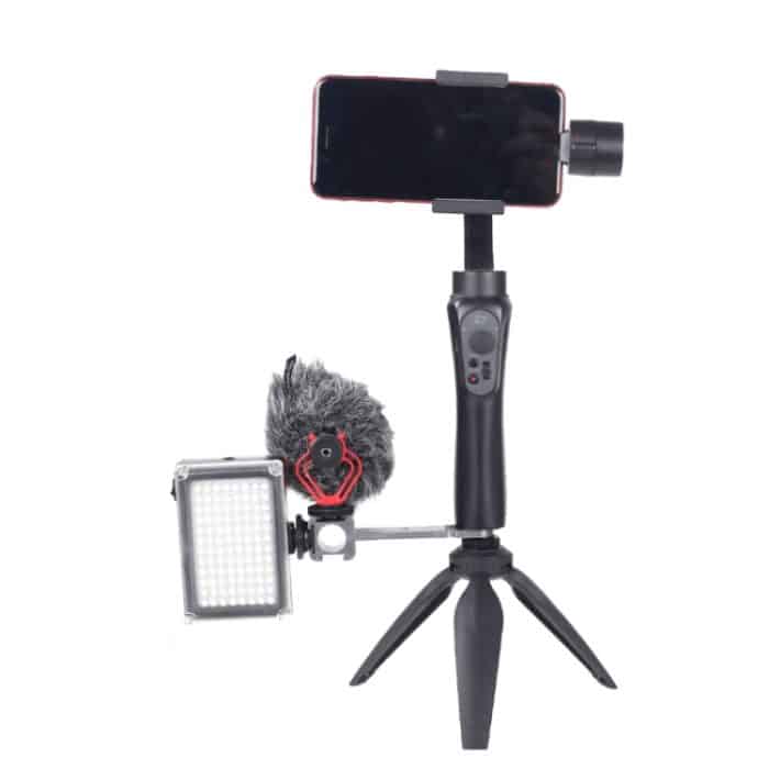 Cimapro CPT-3 Dreiköpfiger Hot-Boot-Halterungsadapter, LED-Mikrofonhalterung auf Gimbal – Bild 7