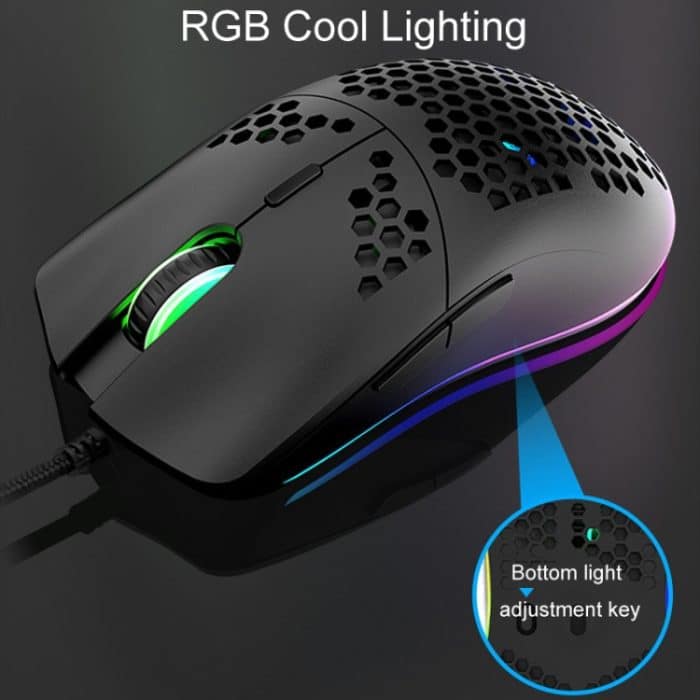 XUNSVFOX XYH90 Wired Hollow Hole Mouse RGB-beleuchtete Makroprogrammierungs-Gaming-Maus, XYH90 – Bild 8