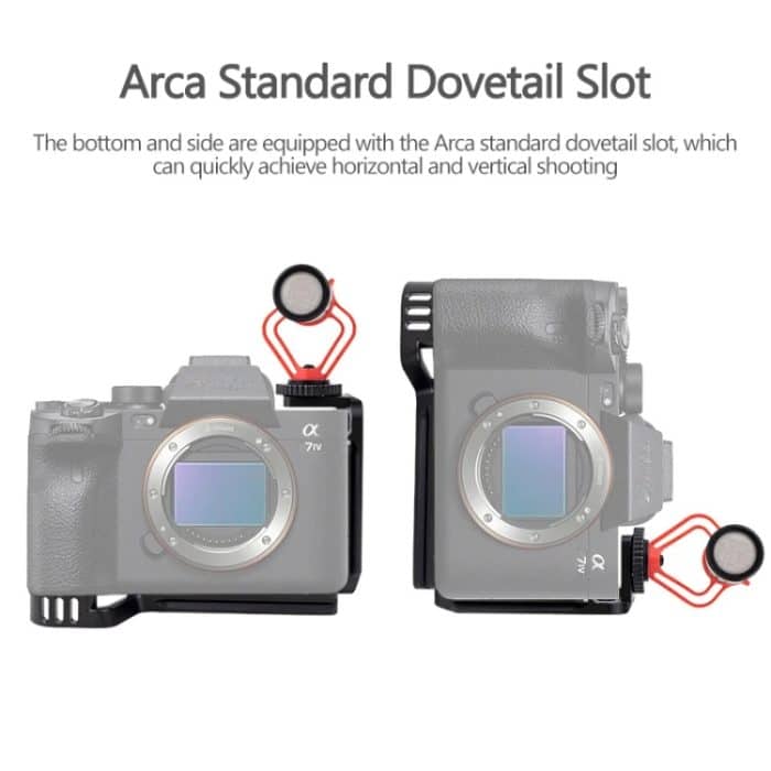 Für Sony A7R4 / A7M4 Kamera XILETU L-Typ Schnellwechselplatte Aufnahme Erweiterungshalterung Käfig – Bild 6